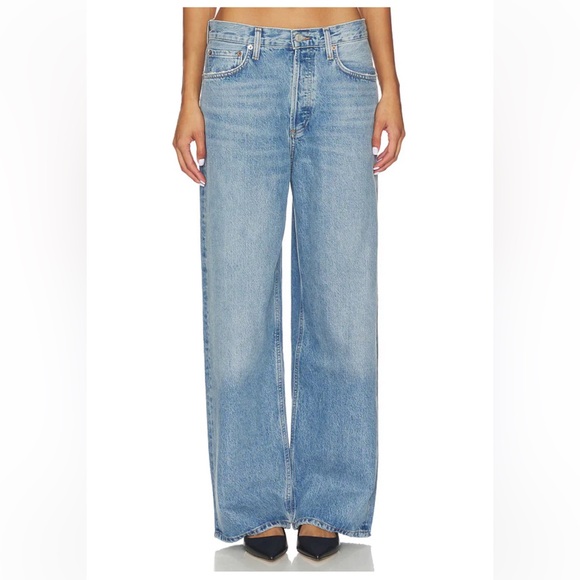 Agolde Denim - Agolde Light Blue Low Slung Baggy jeans